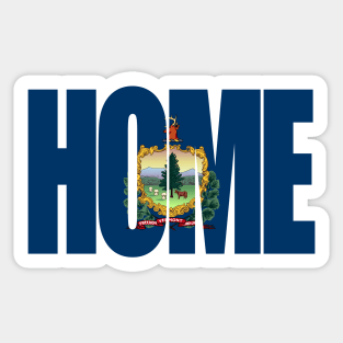 Vermont Home - State Flag Sticker